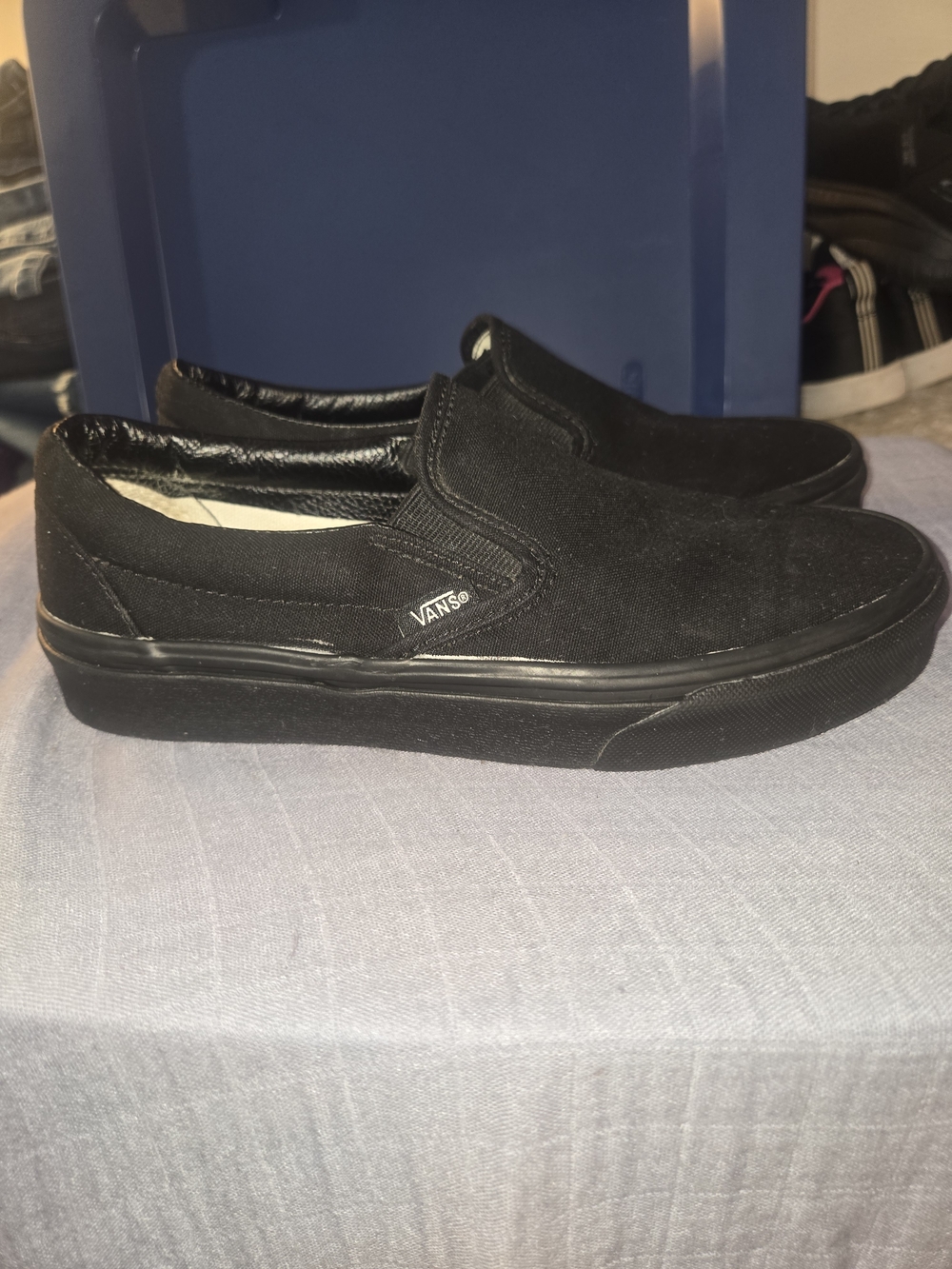 Vans Black Slip-On Canvas Sneakers